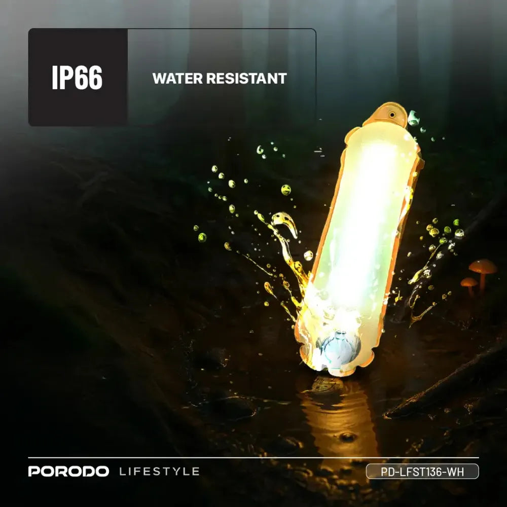 Porodo Beam Inflatable Outdoor Magnetic Tube Light 100-150 Lumens IP66 Waterproof