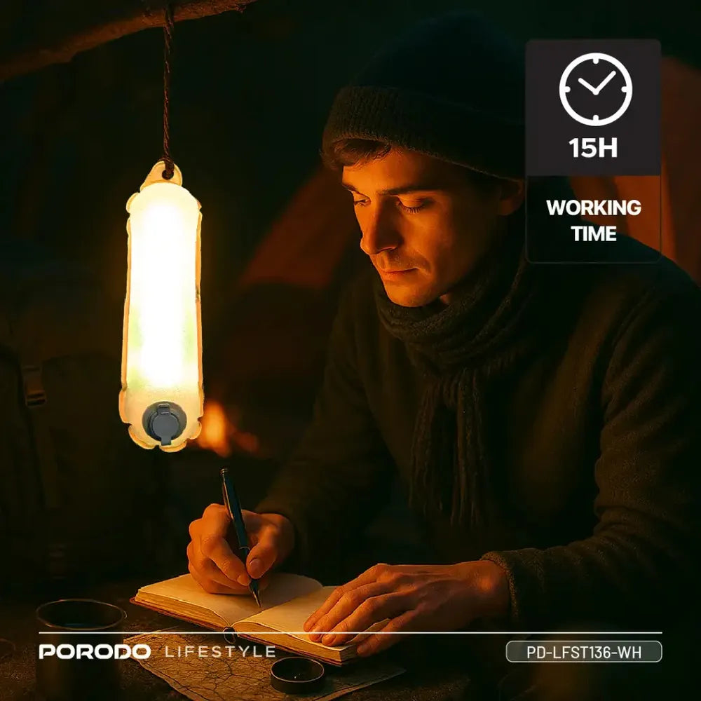 Porodo Beam Inflatable Outdoor Magnetic Tube Light 100-150 Lumens IP66 Waterproof