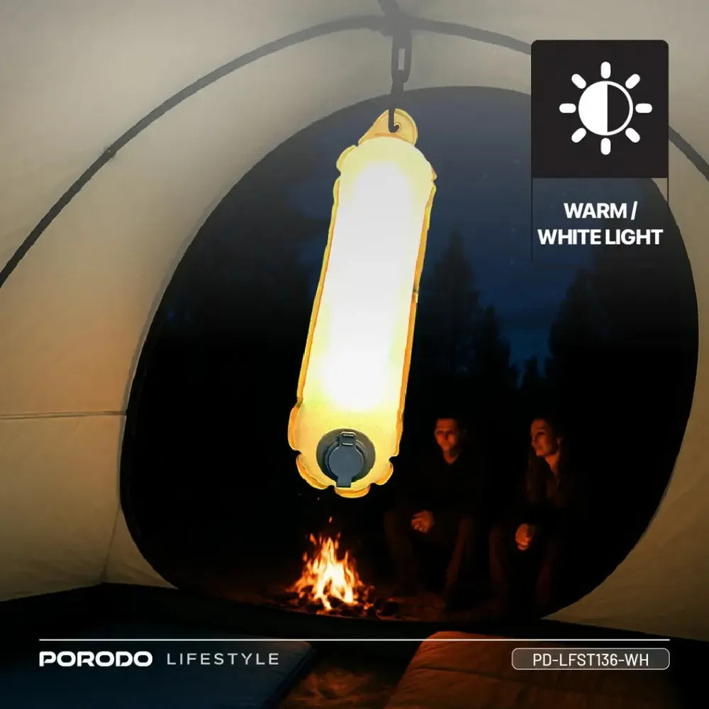 Porodo Beam Inflatable Outdoor Magnetic Tube Light 100-150 Lumens IP66 Waterproof