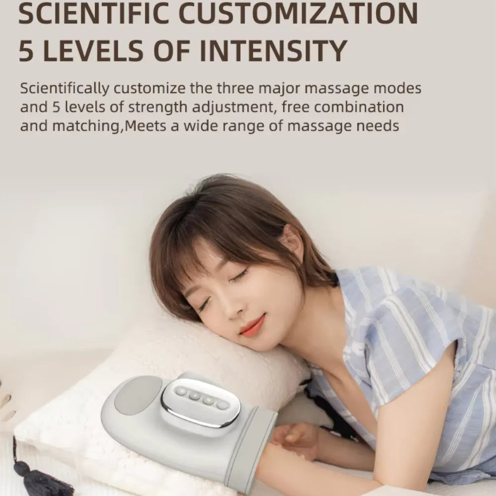 Electric Hand Massager with Heating, Air Compression & Vibration – 3 Modes, 5 Intensities, 2000mAh Battery