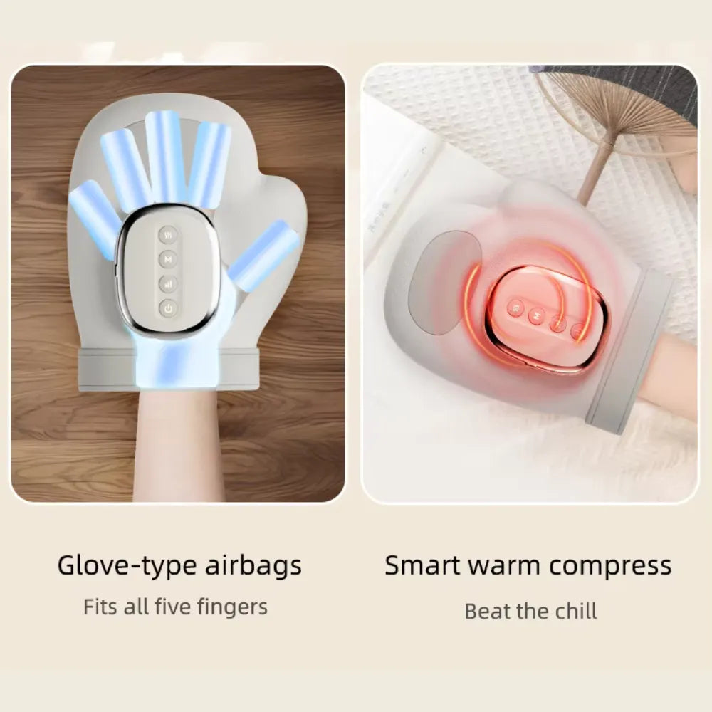 Electric Hand Massager with Heating, Air Compression & Vibration – 3 Modes, 5 Intensities, 2000mAh Battery
