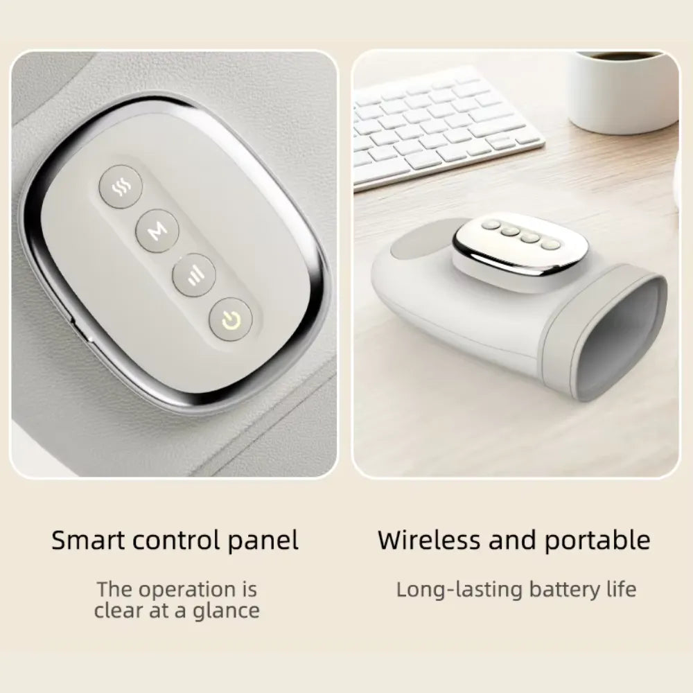 Electric Hand Massager with Heating, Air Compression & Vibration – 3 Modes, 5 Intensities, 2000mAh Battery