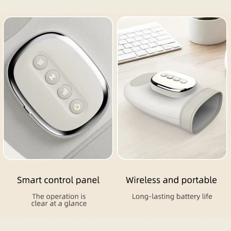 Electric Hand Massager with Heating, Air Compression & Vibration – 3 Modes, 5 Intensities, 2000mAh Battery