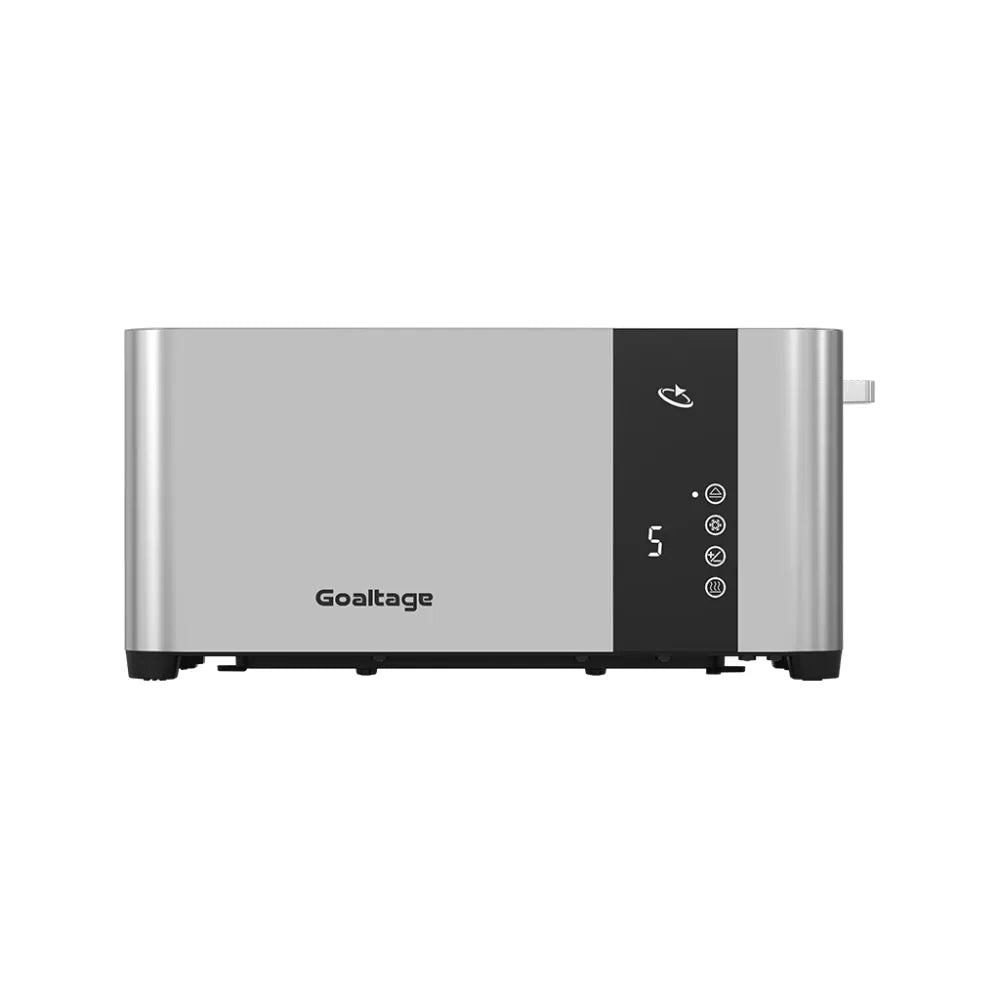 Goaltage TST01 GoldenEdge Toaster – 2 Long Slots, Smart LED Display, Adjustable Browning, Reheat & Defrost Functions