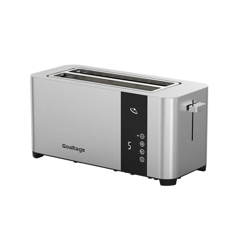 Goaltage TST01 GoldenEdge Toaster – 2 Long Slots, Smart LED Display, Adjustable Browning, Reheat & Defrost Functions
