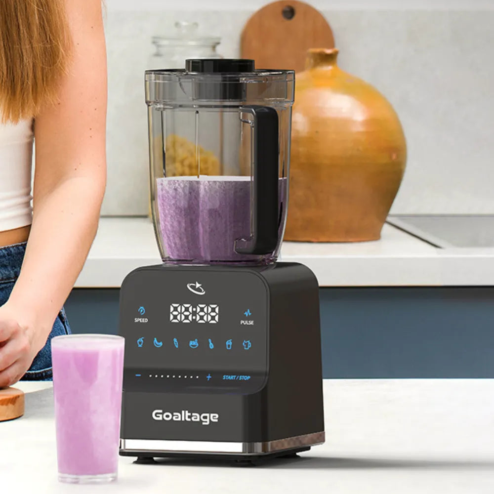 Goaltage BLND03 UltraMix Blender – 1800W Power, 9-Speed Settings, 7 Preset Programs, 1.5L Tritan Jar, Titanium Blades, IMD Touch Display