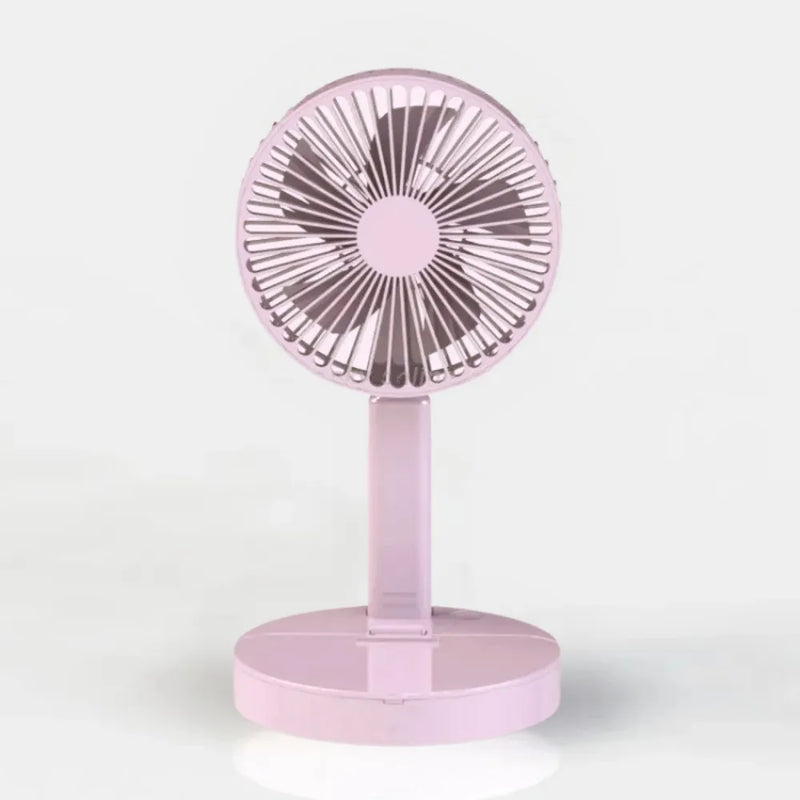 Folding Mirror Fan with 4500mAh Battery, 3-Speed Wind, Quiet Operation, Foldable Design, Mobile Stand Function