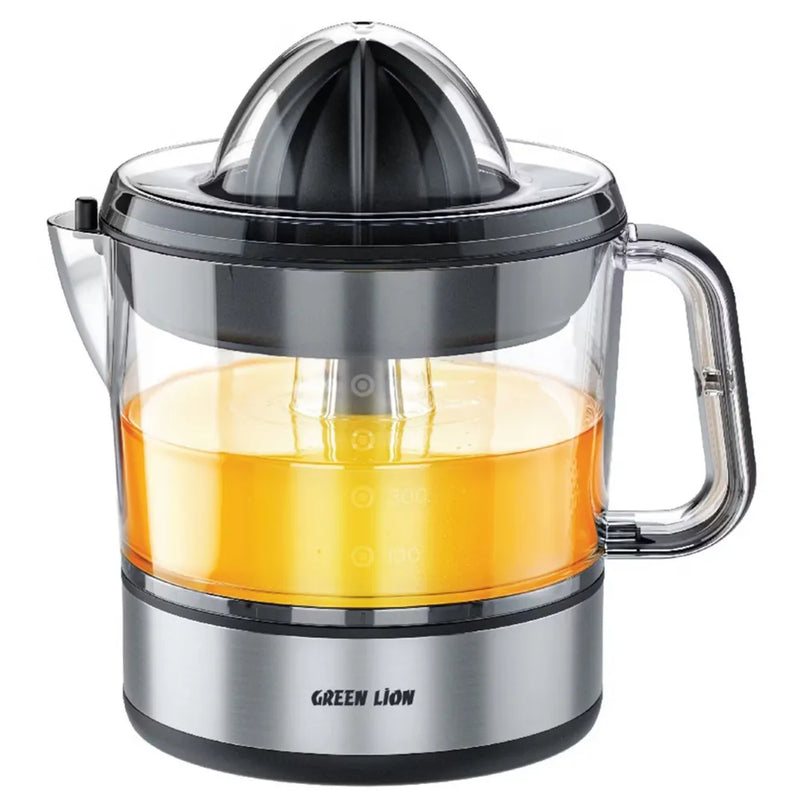 Green Lion Dual Rotation Citrus Juicer 700mL, Adjustable Filter, Small & Large Juice Cones + BPA-Free, Stainless Steel Build, Black