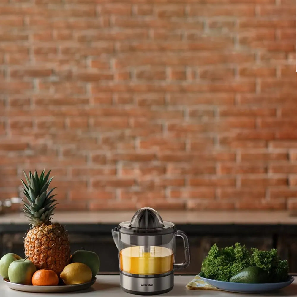 Green Lion Dual Rotation Citrus Juicer 700mL, Adjustable Filter, Small & Large Juice Cones + BPA-Free, Stainless Steel Build, Black