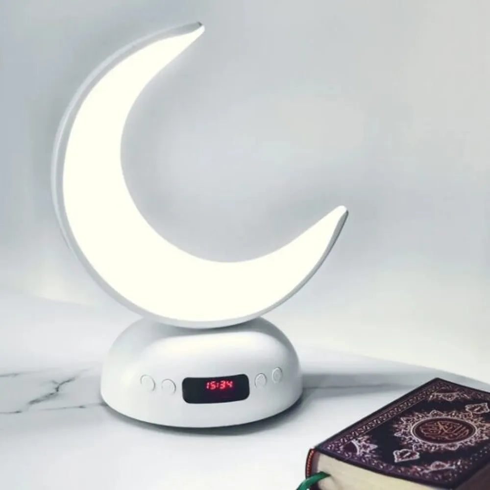 Equantu Azan Alarm Clock Moon Lamp with Quran Speaker Type-C Rechargeable