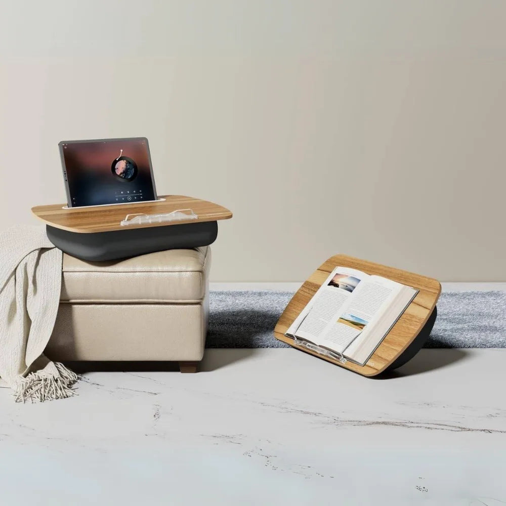 Porodo Lifestyle Laptop Stand with Pillow Base, Ergonomic Angle, Multi-Device Compatibility, Grey