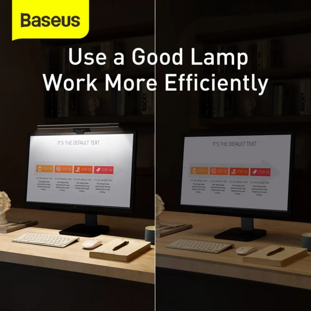 Baseus i-wok Screen Hanging Light Youth Edition – Asymmetric LED Light Source + USB Powered + Stepless Dimming – 2800K–5500K
