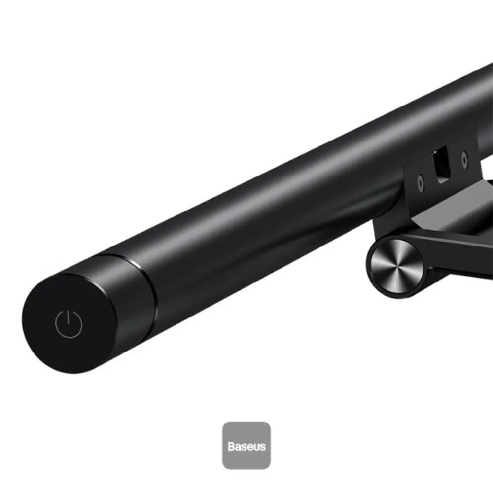 Baseus I-Wok Pro Monitor Light Bar with Stepless Dimming, Eye-Care Asymmetric LED, Ra97 CRI, USB-C Powered – Black