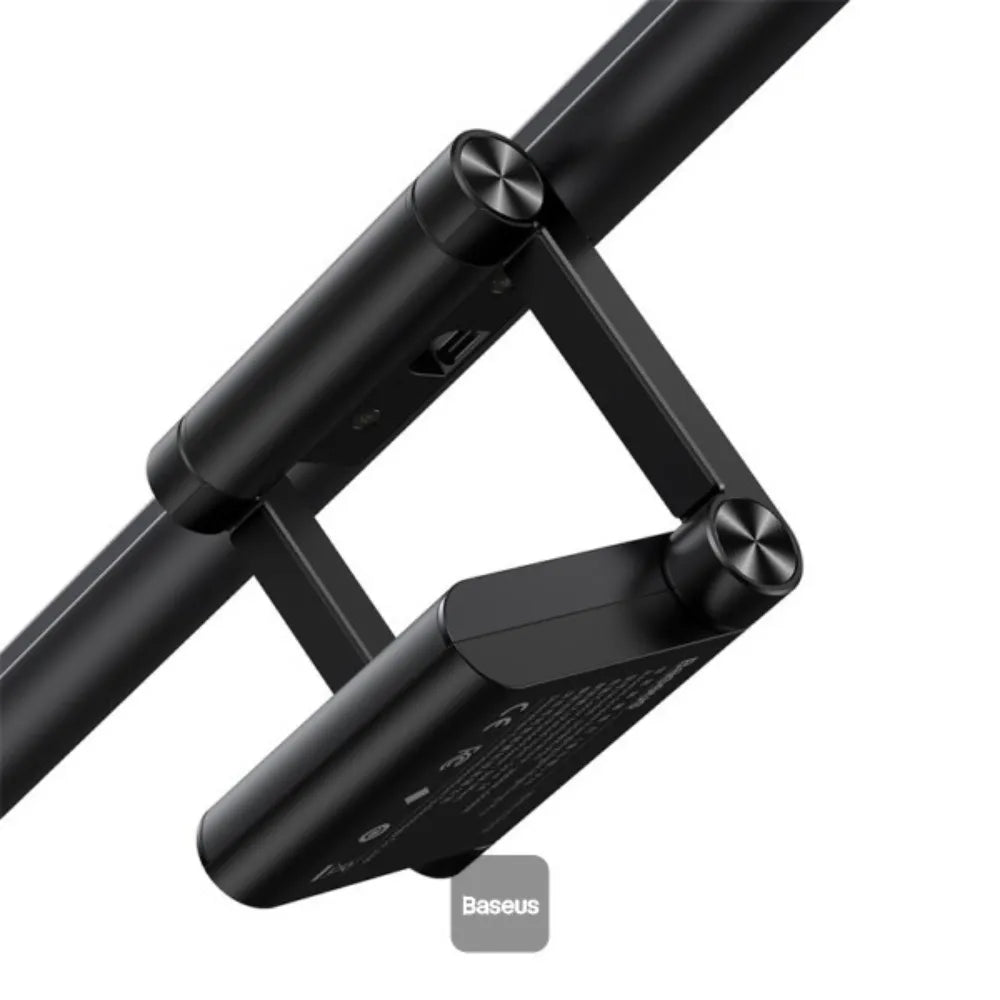 Baseus I-Wok Pro Monitor Light Bar with Stepless Dimming, Eye-Care Asymmetric LED, Ra97 CRI, USB-C Powered – Black