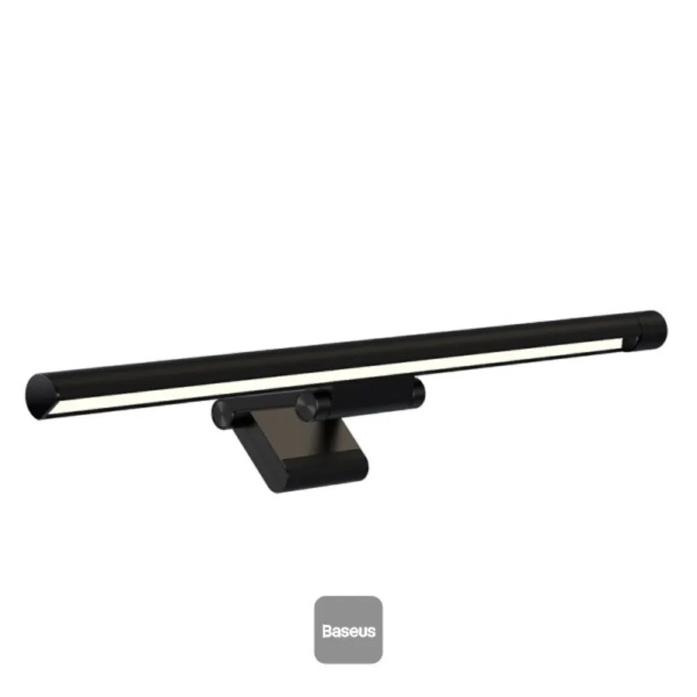 Baseus I-Wok Pro Monitor Light Bar with Stepless Dimming, Eye-Care Asymmetric LED, Ra97 CRI, USB-C Powered – Black