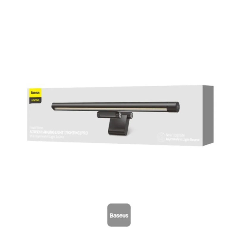 Baseus I-Wok Pro Monitor Light Bar with Stepless Dimming, Eye-Care Asymmetric LED, Ra97 CRI, USB-C Powered – Black