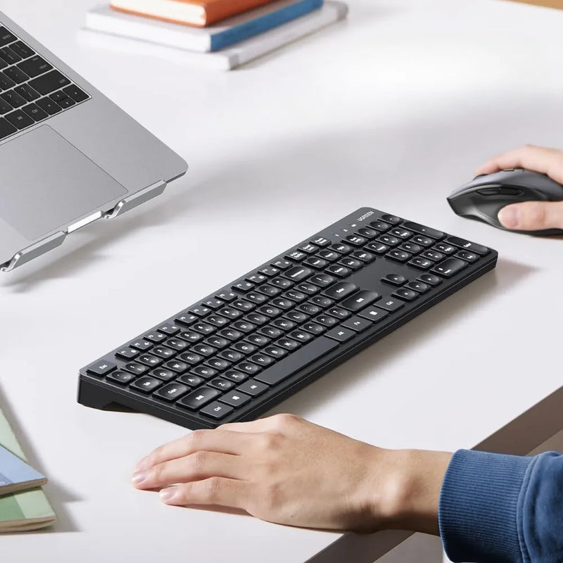 Ugreen KU004 Wireless Keyboard 2.4GHz for Windows/macOS/Linux, English Layout – Black