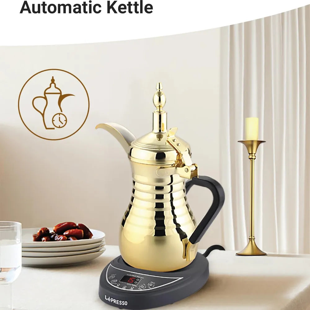 LePresso Arabic Tea Dallah and Coffee Maker 750ml Stainless Steel 750W