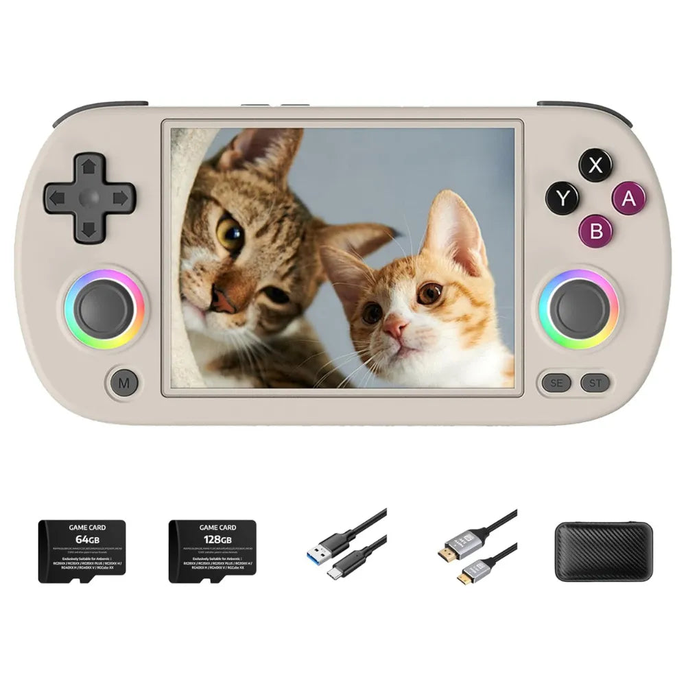 RG40XX H Handheld Game Console 128GB, 4K Output, Bundle Accessories, WiFi & Bluetooth Connectivity