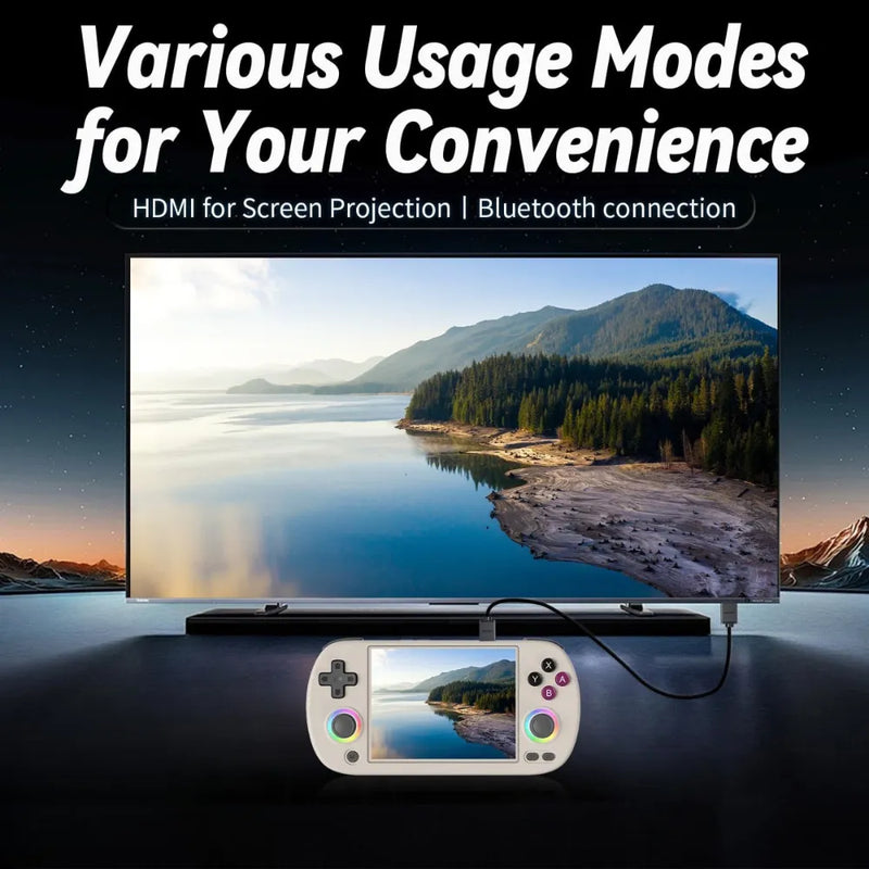 RG40XX H Handheld Game Console 128GB, 4K Output, Bundle Accessories, WiFi & Bluetooth Connectivity