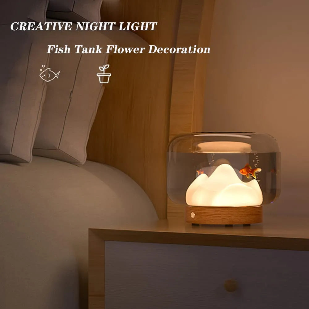 Snow Mountain Ambient Lamp Aquarium 1.5L USB Powered