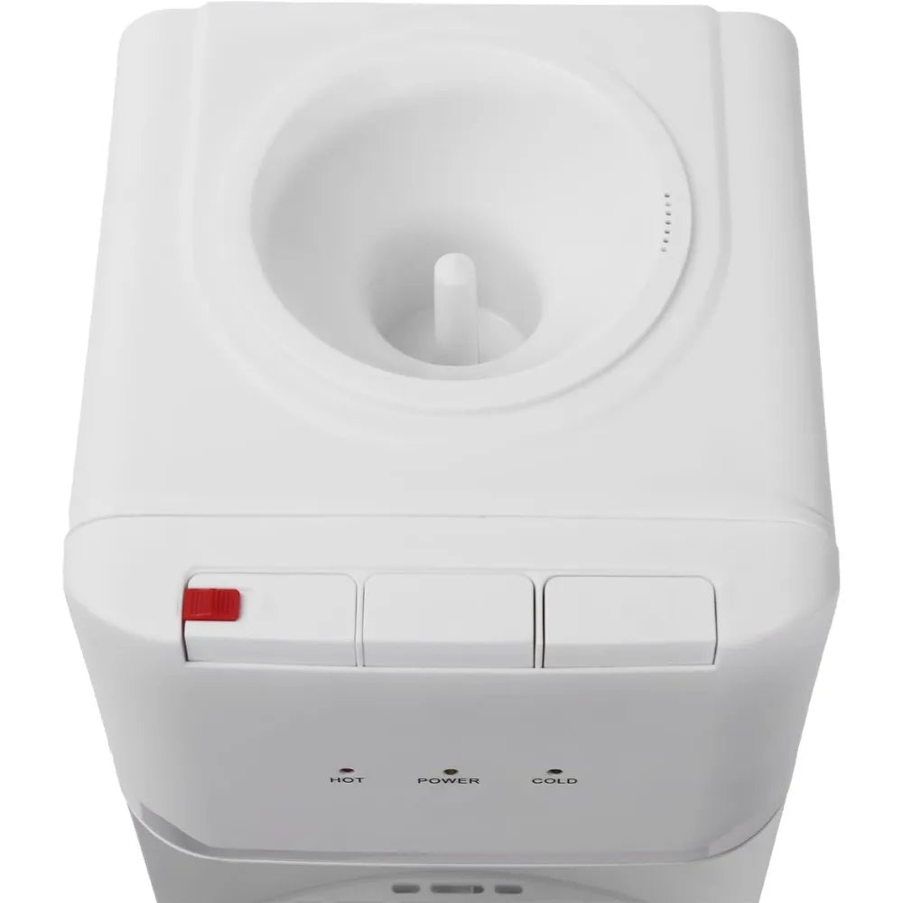 Cookchen Top Load Water Dispenser White with 3 Temperature Settings – Hot, Cold & Room Temp, Child Safety Lock, Freestanding for Home & Office