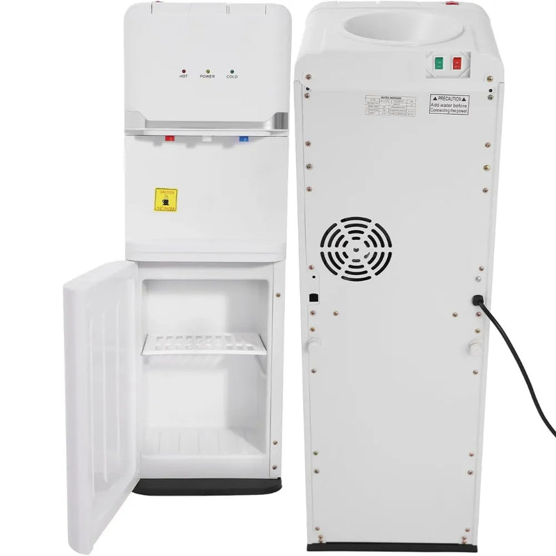Cookchen Top Load Water Dispenser White with 3 Temperature Settings – Hot, Cold & Room Temp, Child Safety Lock, Freestanding for Home & Office