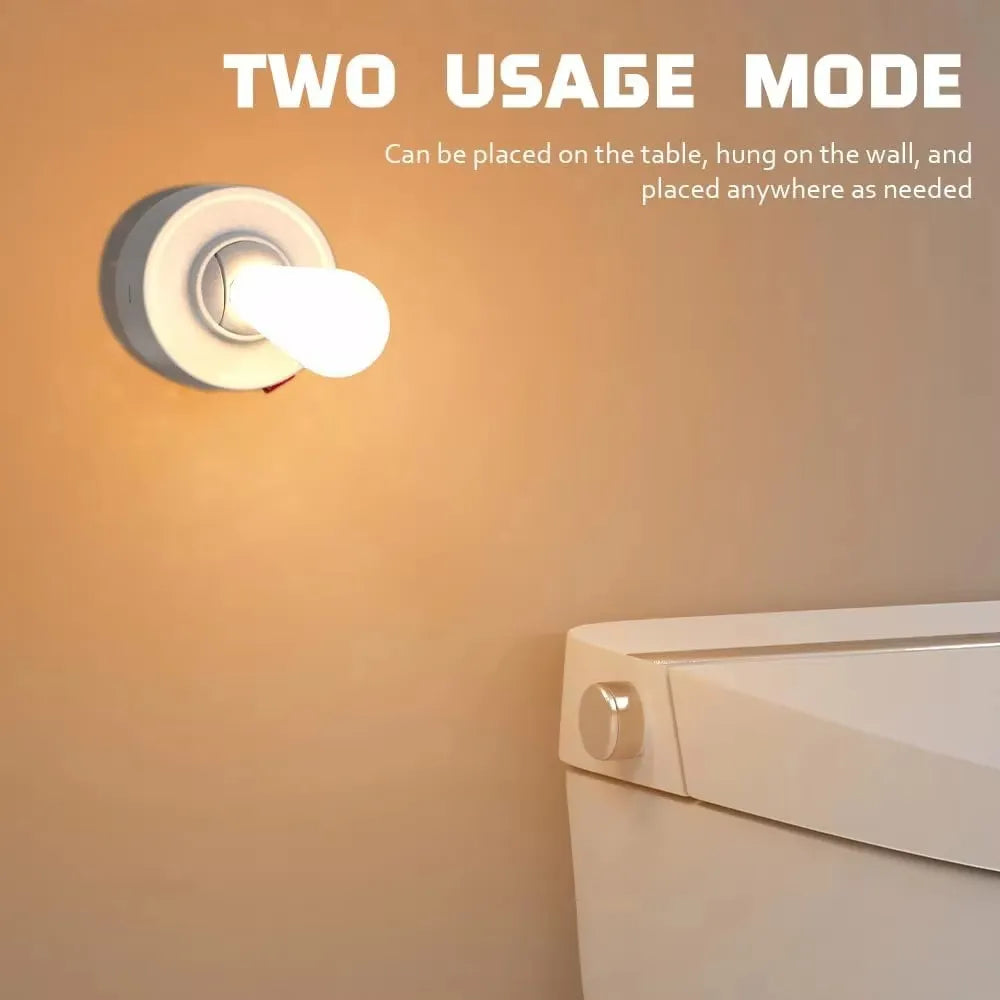 LED Lever Toggle Switch Wall-Mountable Shape Lamp Light USB Rechargeable