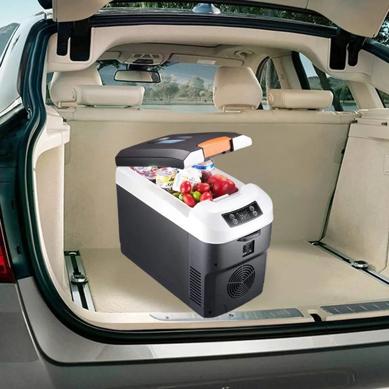 Portable Car Fridge Freezer 25L – Dual Core Cooling & Heating, 12V/24V/220V Power, Intelligent Display, Energy Saving