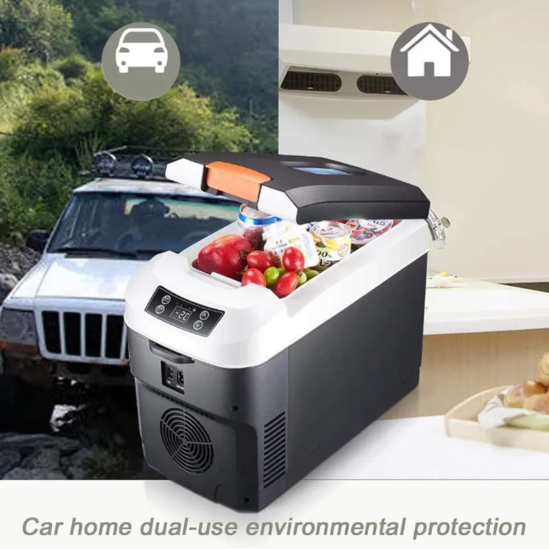 Portable Car Fridge Freezer 25L – Dual Core Cooling & Heating, 12V/24V/220V Power, Intelligent Display, Energy Saving