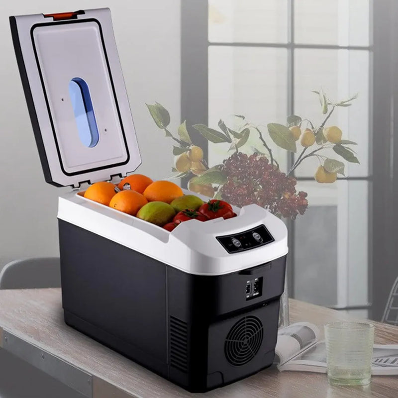 Portable Car Fridge Freezer 25L – Dual Core Cooling & Heating, 12V/24V/220V Power, Intelligent Display, Energy Saving