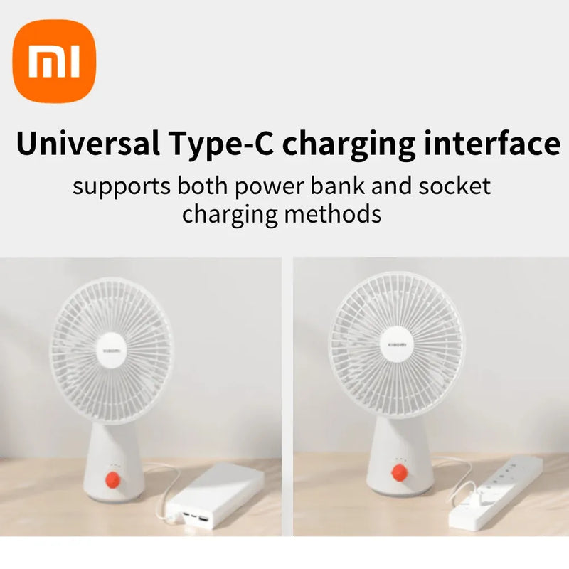 Xiaomi 2-in-1 Rechargeable Mini Fan 4000mAh 4 Wind Speeds Type-C Charging
