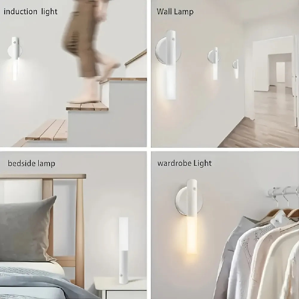 Chilvane Magnetic Motion Sensor Indoor Night Light 500mAh USB Rechargeable 8 Hours Battery Life