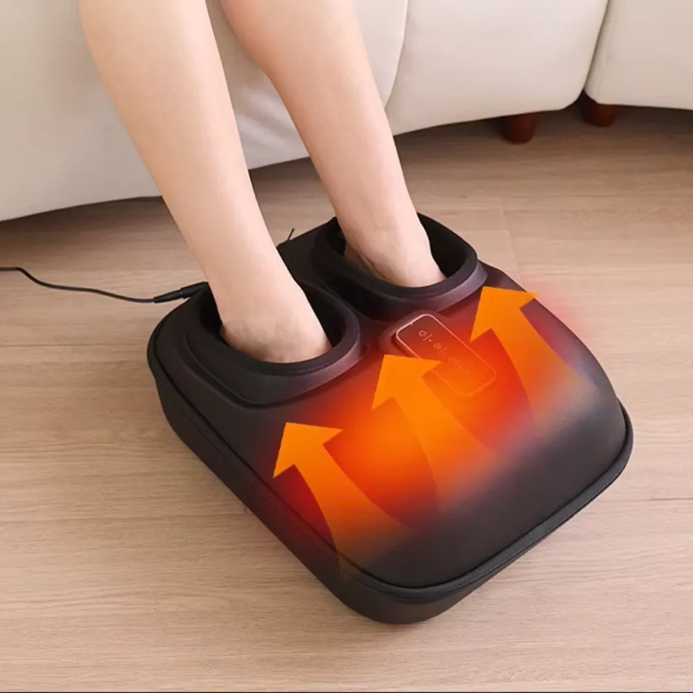 Portable Foot Massager with Heated Footbath, Vibration & Kneading, Foldable Electric Foot Care Device