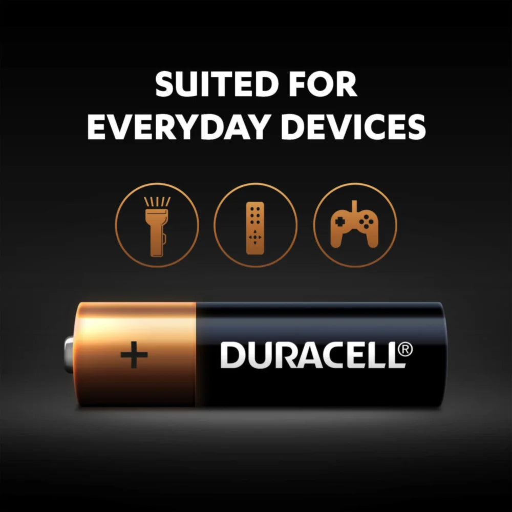Duracell Alkaline AA2 Batteries Pack – Long-Lasting Power with Duralock Technology for Everyday Devices