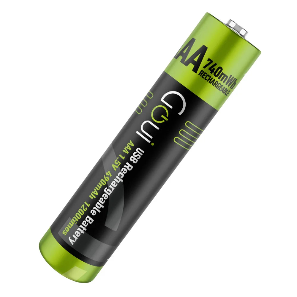 Goui Rechargeable AAA Batteries Pack of 2 – 400mAh Capacity with USB Charging and Safety Protection