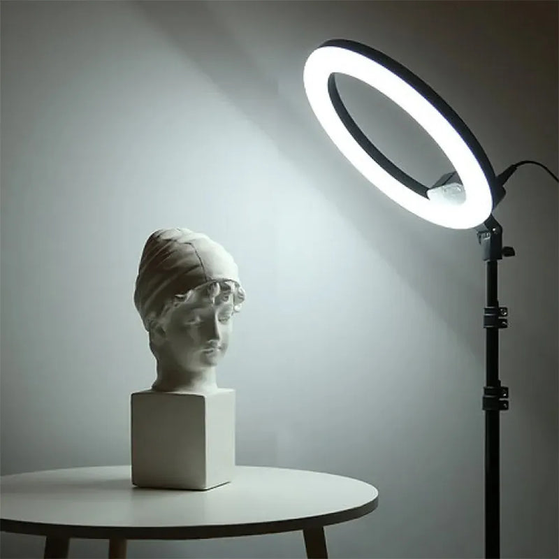 RL-18 18-Inch Selfie Ring Light with Tripod Stand, Adjustable Brightness & Color Temperature, 3 Mobile Holders, and Remote Control