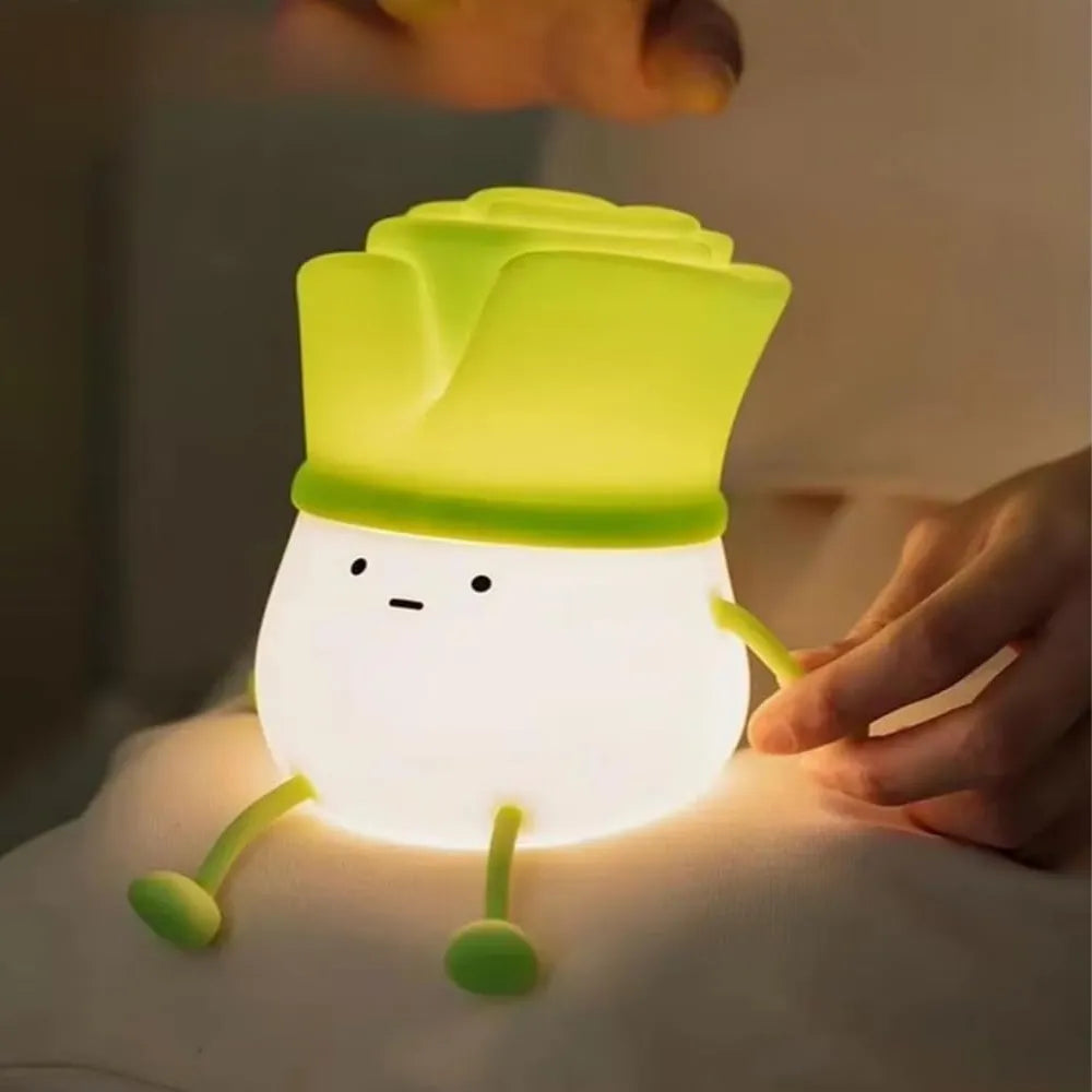 Onion Night Light Tap Control LED USB Rechargeable Dimmable Silicone Lamp