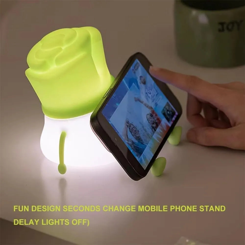 Onion Night Light Tap Control LED USB Rechargeable Dimmable Silicone Lamp