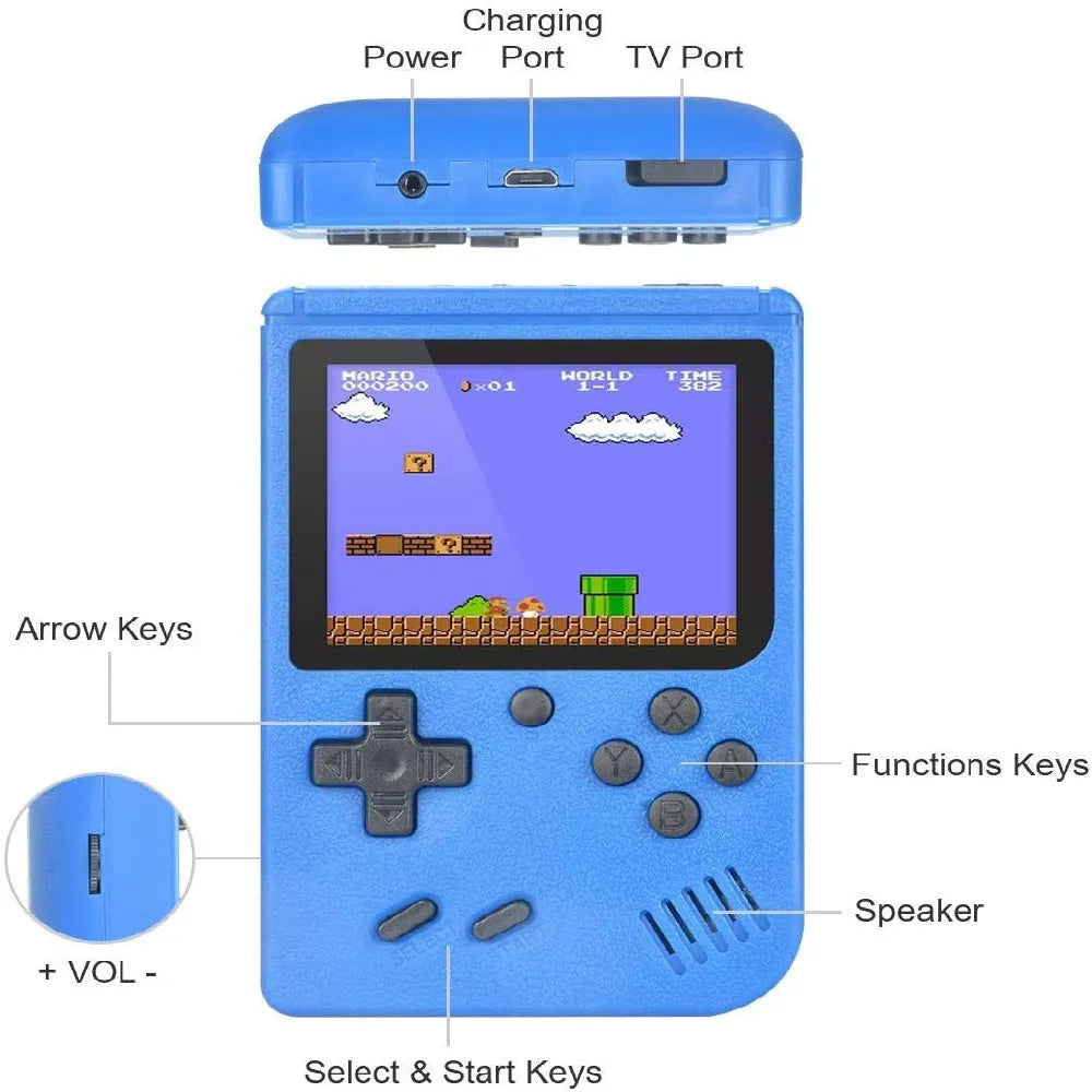 Sup Game Box with Built-in 400 Classical Games 600mAh Rechargeable Battery
