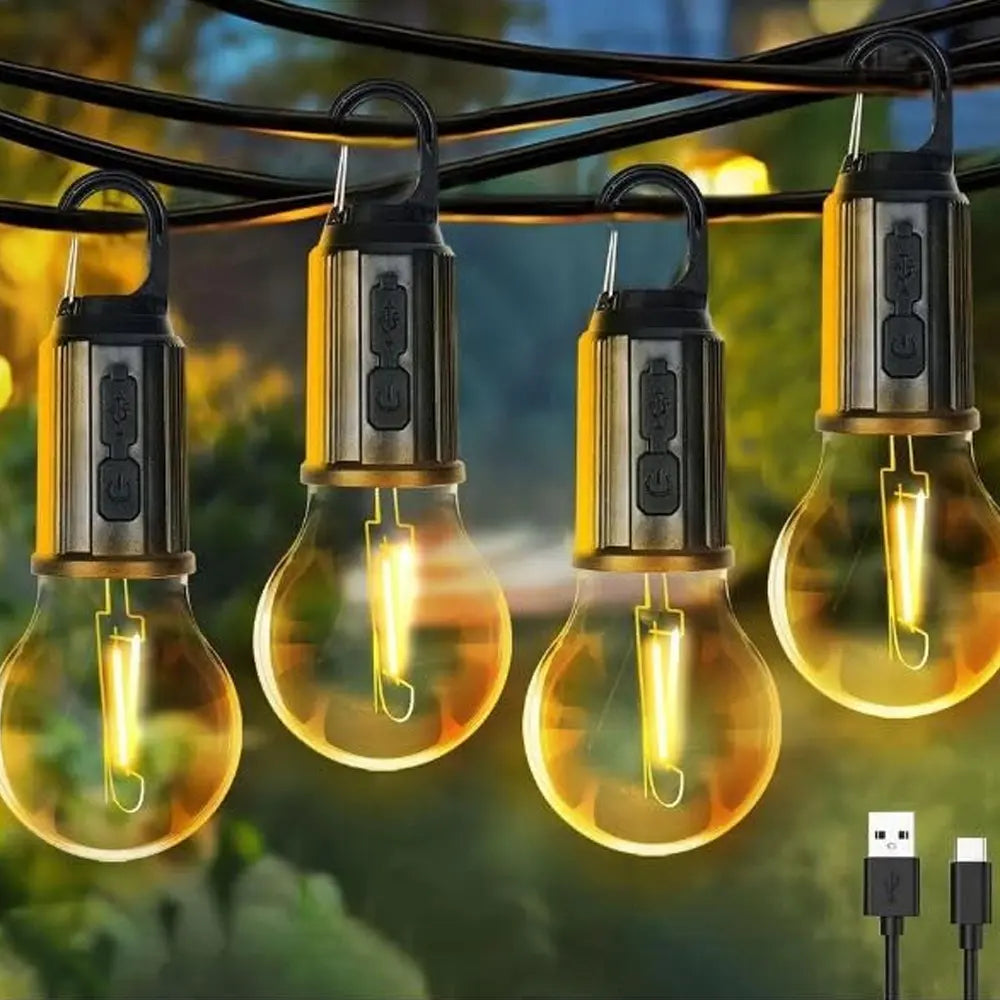 T01 LED Camping Lamp Warm Light 600mAh Type-C Rechargeable (3pcs)