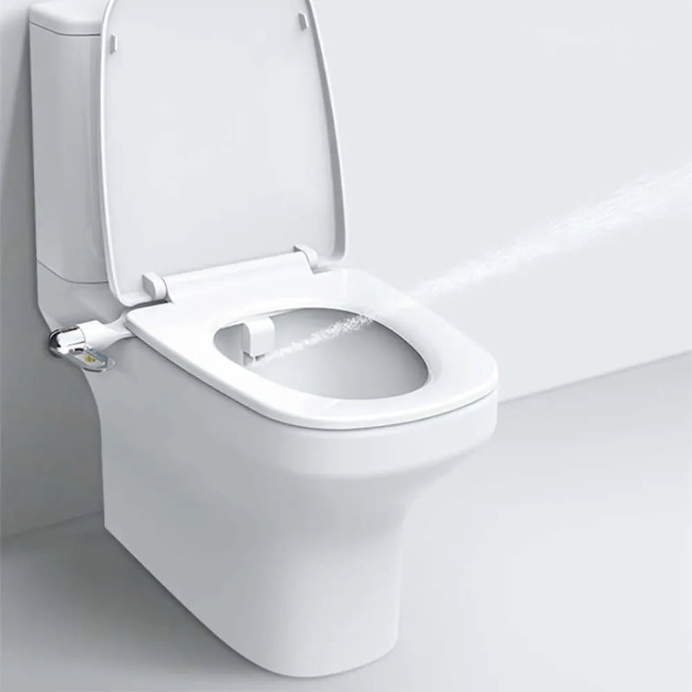 Non-Electric Dual Nozzle Bidet Attachment for Toilet – Smart Toilet Flusher with Adjustable Water Pressure, Gentle Feminine Wash