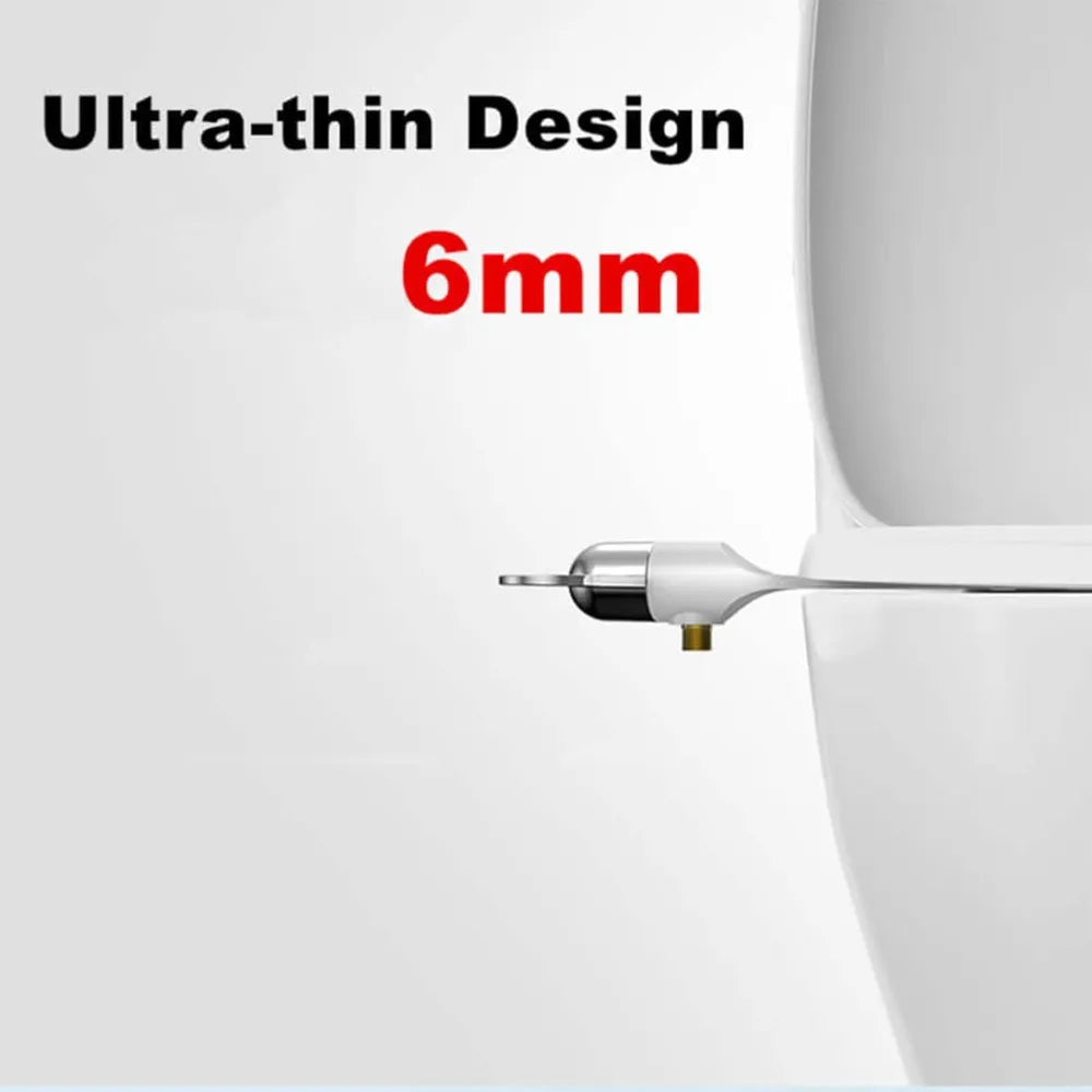 Non-Electric Dual Nozzle Bidet Attachment for Toilet – Smart Toilet Flusher with Adjustable Water Pressure, Gentle Feminine Wash