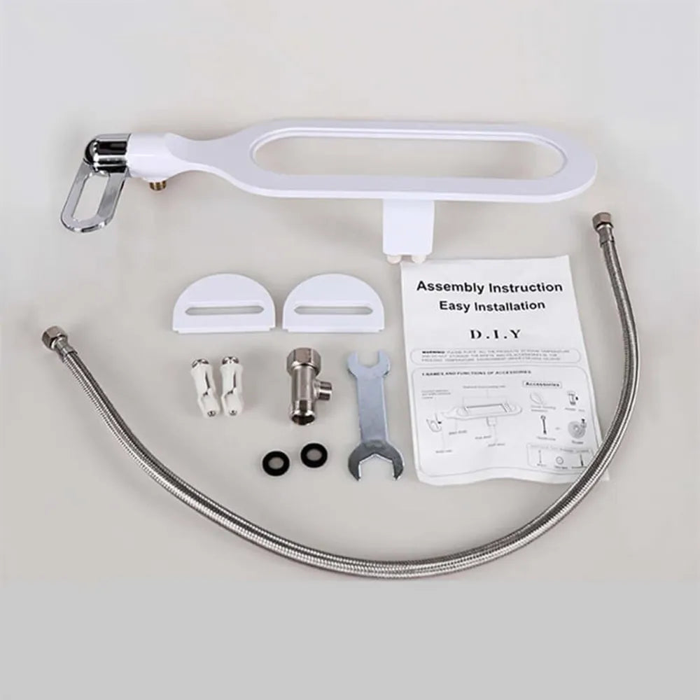 Non-Electric Dual Nozzle Bidet Attachment for Toilet – Smart Toilet Flusher with Adjustable Water Pressure, Gentle Feminine Wash