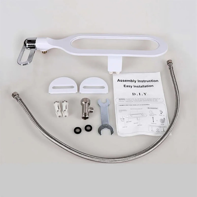 Non-Electric Dual Nozzle Bidet Attachment for Toilet – Smart Toilet Flusher with Adjustable Water Pressure, Gentle Feminine Wash