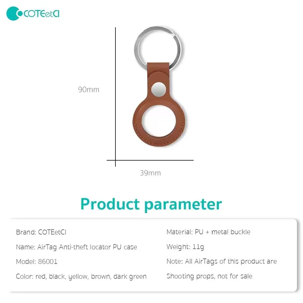 Coteetci Key Ring for Apple AirTag Locator Holster