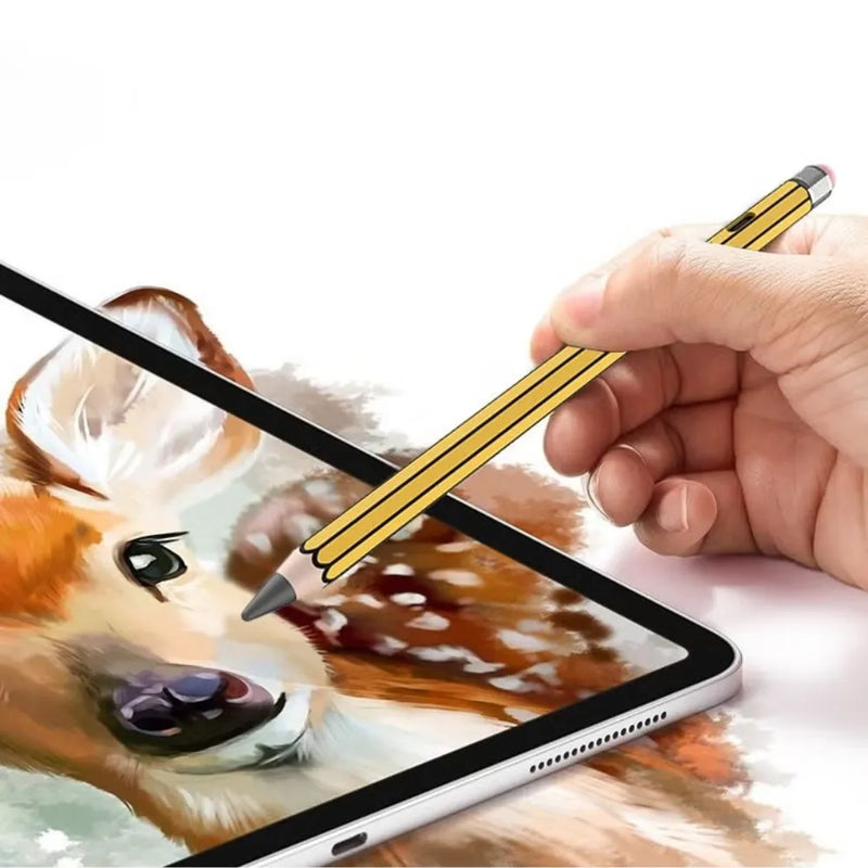 Green Lion GL-PEN5 Vintage 2 in 1 Stylus Pencil with Palm Rejection, No Delay, Tilt Sensitivity, and Type-C Fast Charging – Yellow