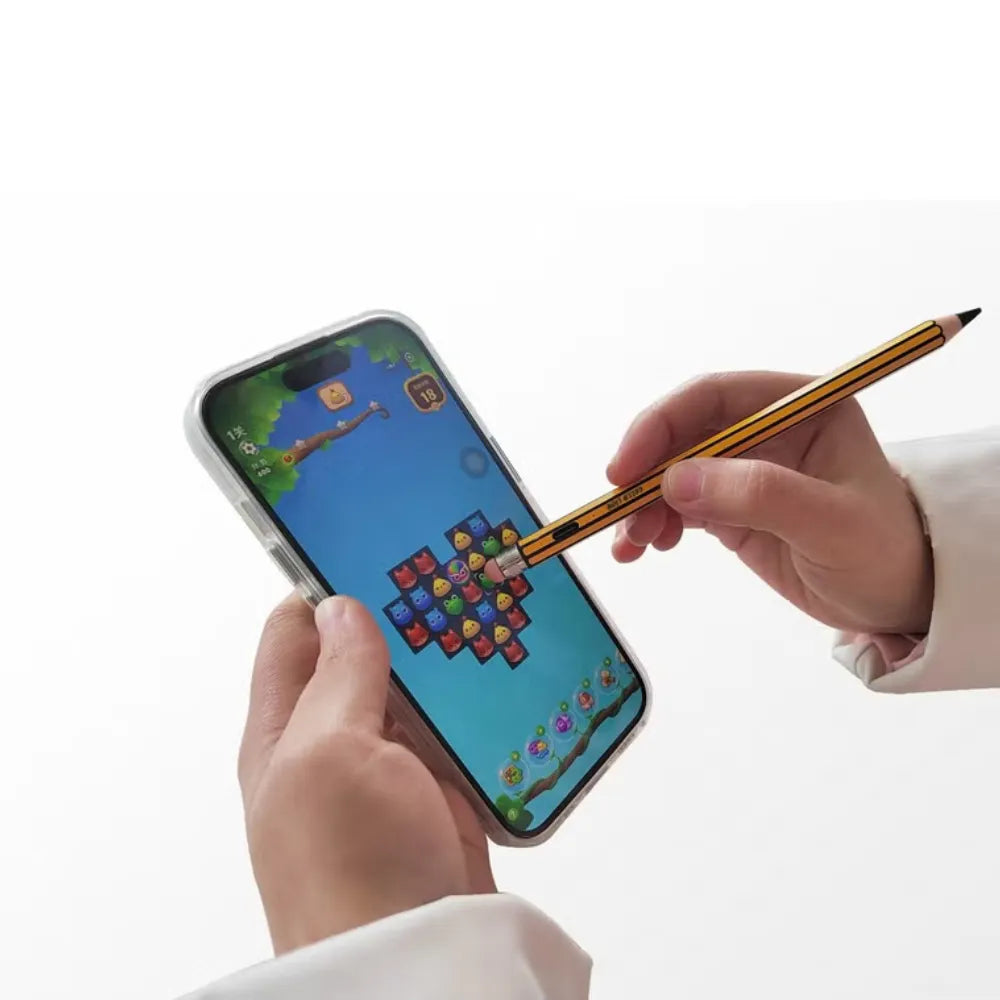 Green Lion GL-PEN5 Vintage 2 in 1 Stylus Pencil with Palm Rejection, No Delay, Tilt Sensitivity, and Type-C Fast Charging – Yellow