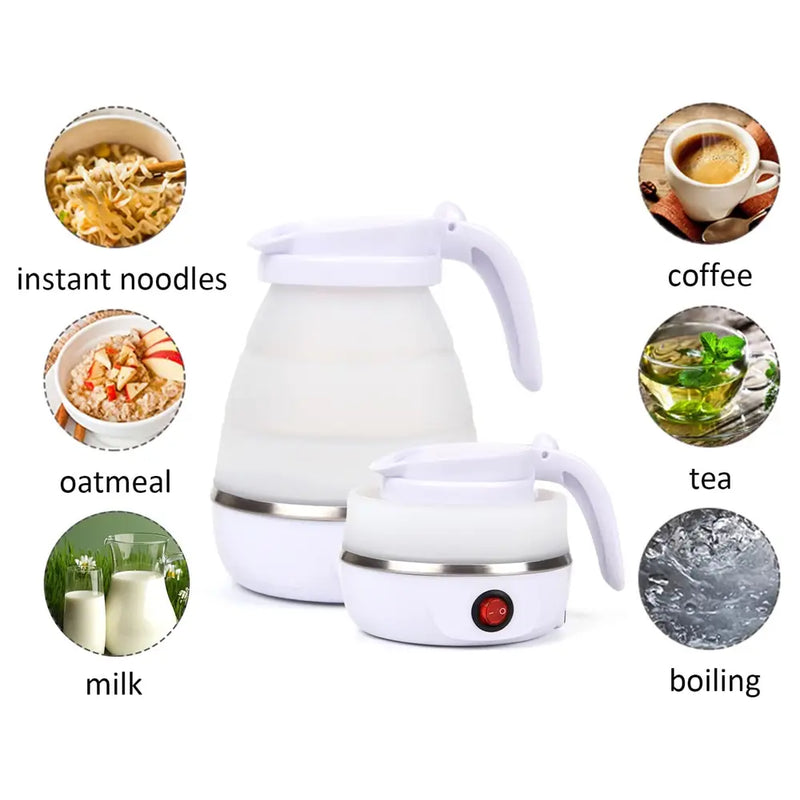 Hyllis Folding Electric Silicone Travel Kettle 600ml 600W
