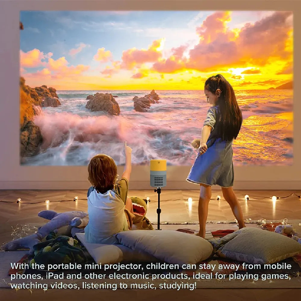 Borrego LED Mini Projector 480×360 Resolution HD 1080P Support Dual Fan Cooling HDMI & USB Connectivity